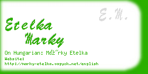 etelka marky business card